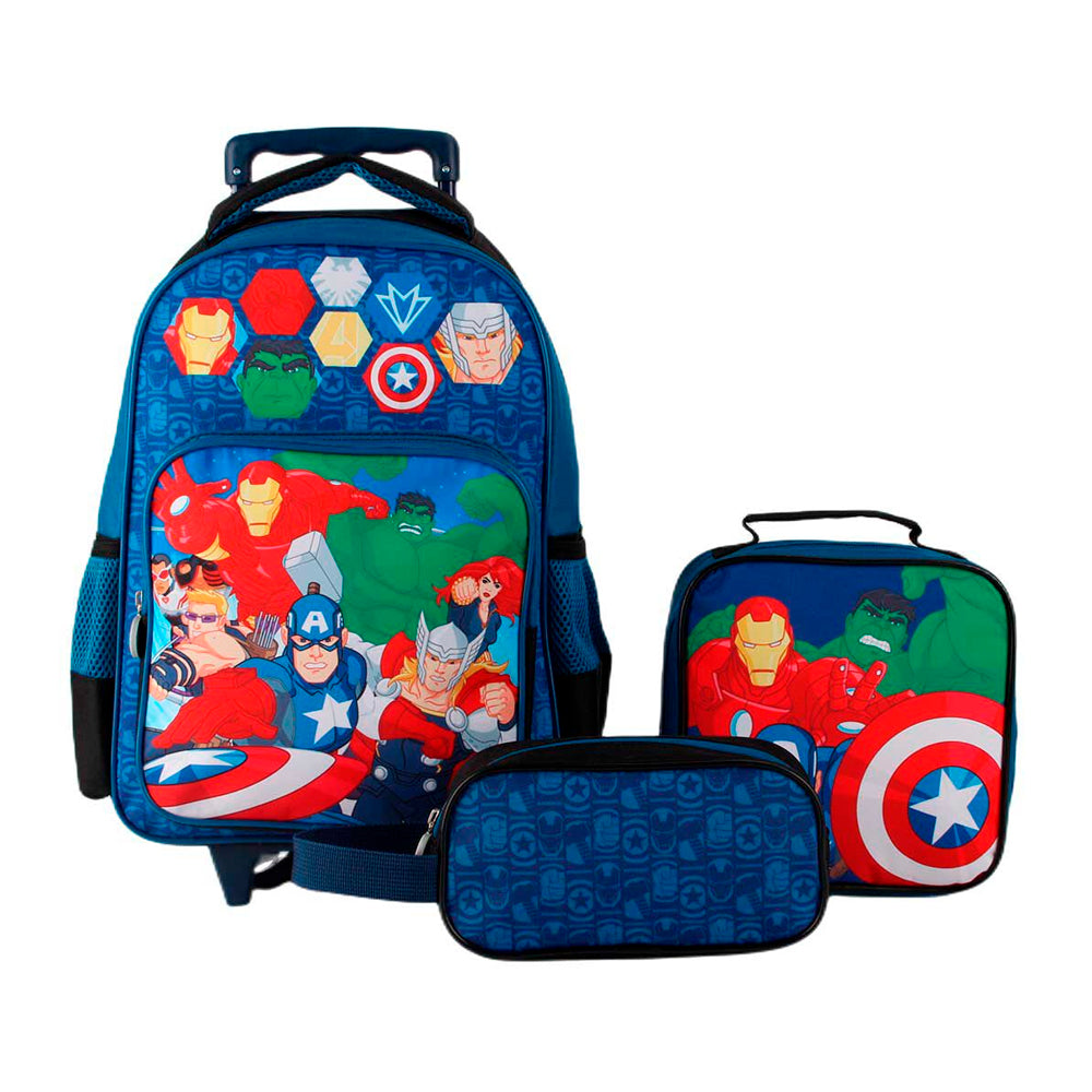 MOCHILA AVENGERS CON RUEDAS Y LONCHERA MOCHILA AVENGERS CON RUEDAS Y LONCHERA